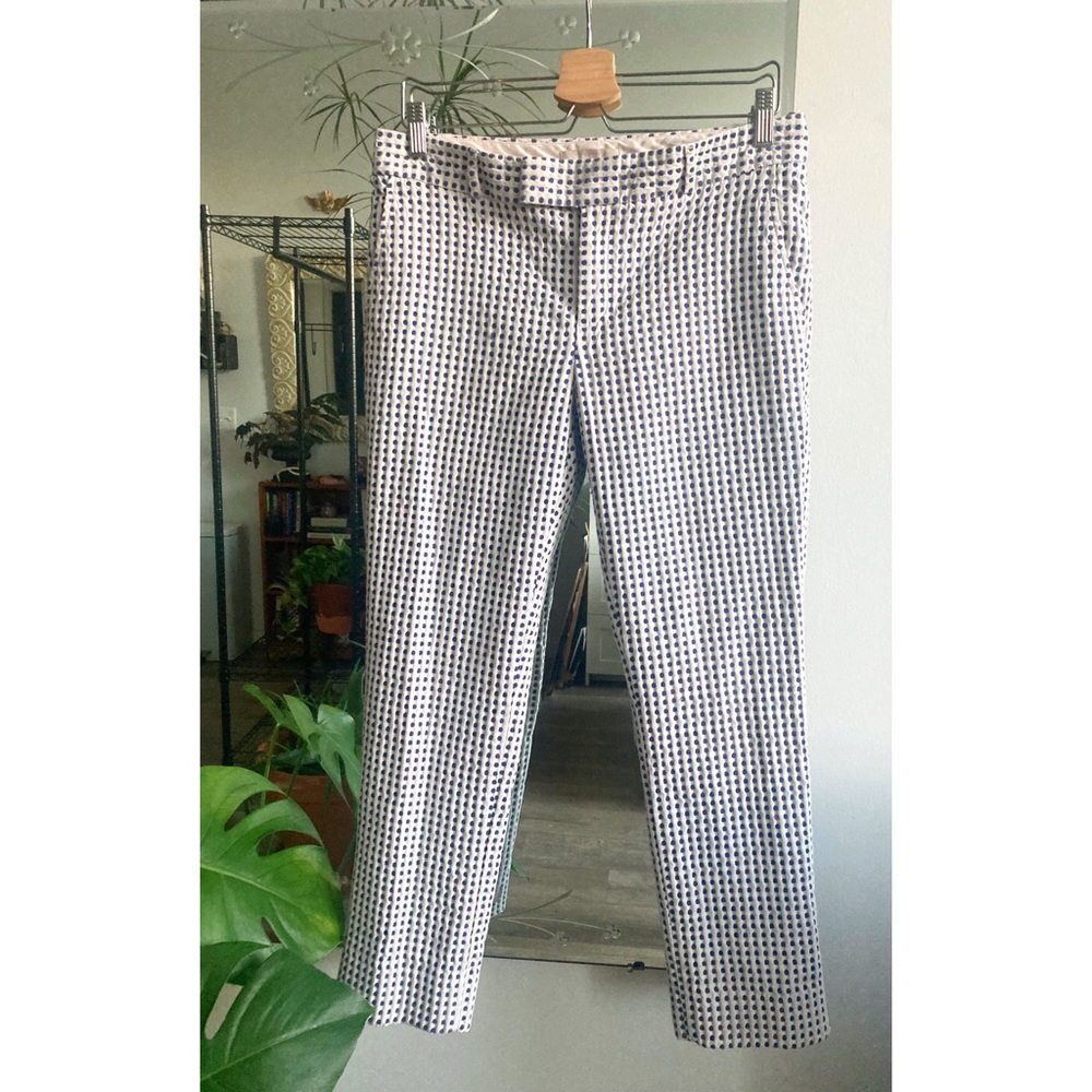 Banana Republic White and Blue Pants